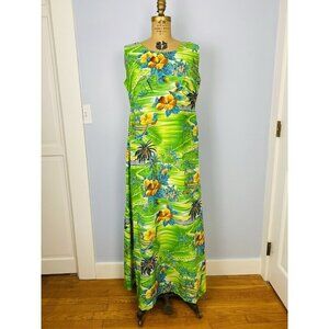 Vintage Pomare Hawaii Maxi Dress Size 18 (Vintage) Aloha Dress Tropical Hawaiian